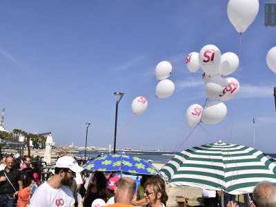 ...la stessa frase che campeggia su tanti palloncini bianchi sparsi un po� ovunque